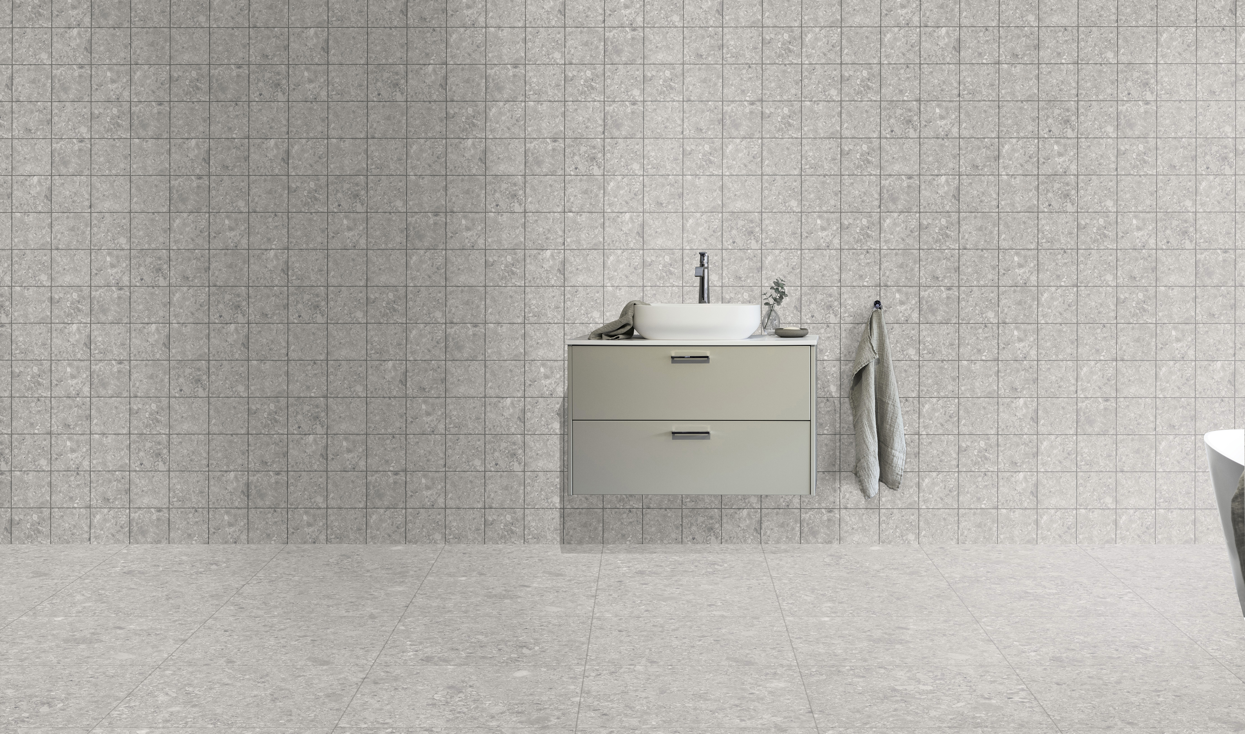 Badrum Rak Ceppo Design Grey V15x15 G60x60